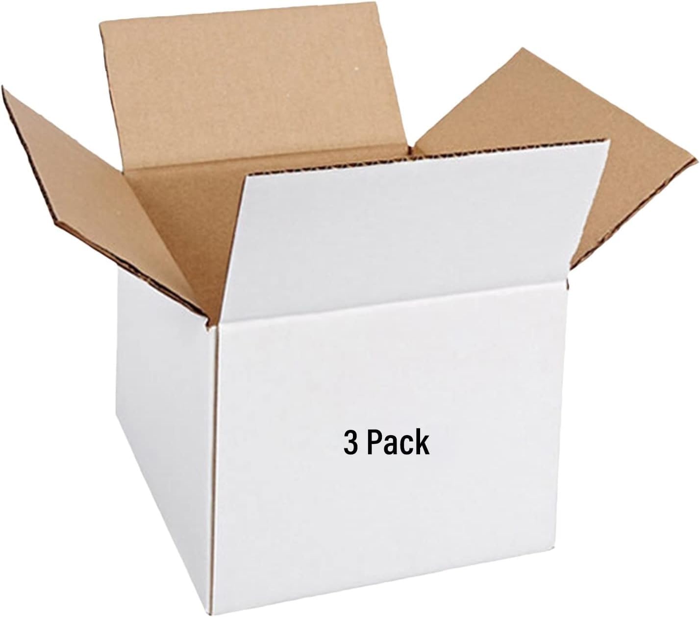 Aviiso White Shipping Boxes Set Of 3, Square Corrugated Cardboard Box, Small Boxes For Mailing Packing Moving (Size : 50X50x50cm/20X20x20in)