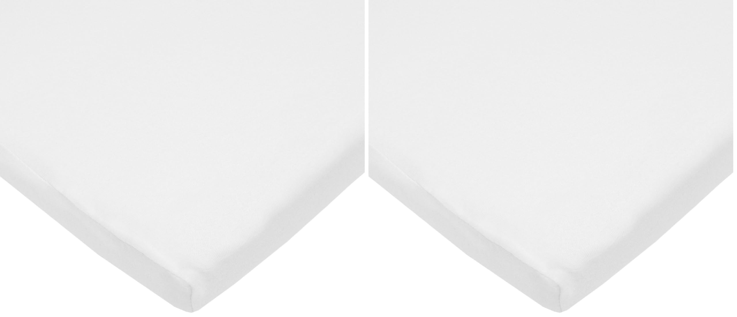 American Baby Company 15" x 33" Fitted Bassinet Sheet, 100% Natural Cotton Jersey Knit, Snow White, Soft Breathable, for Boys and Girls (Pack of 2)