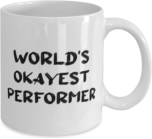 Miniatura 2 de World's Okayest Performer 11oz 15oz Mug, Performer Cup, Fun Gifts For Performer from Coworkers, One of a kind performer gifts, Special performer