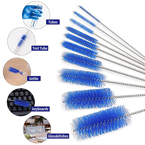 Image of CiaraQ Bottle Cleaning Brushes, 8 Inch Nylon Tube Brush Set