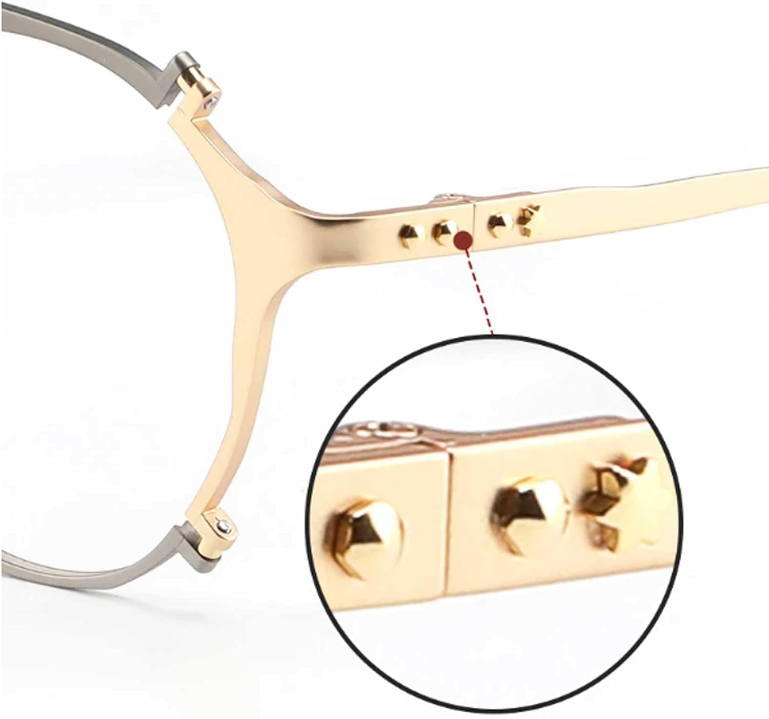Fake Brille Einzigartige Brillengestelle Titan-Brillengestelle Bunte Nähte Brillengestelle Künstlerische Brillen für jeden Anlass Angenehm zu tragen