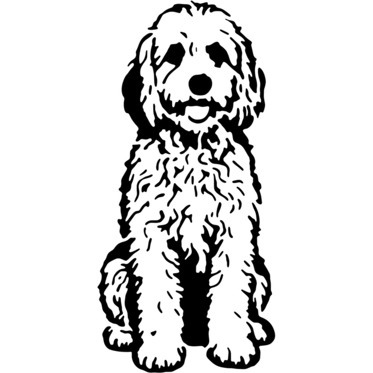 Azeeda 'Cockapoo Dog' Wall Stencil - L (A4) (WS00062627)