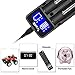 Intelligent Charger, Snado LCD Display Universal Smart Charger for Rechargeable Batteries Li-ion Batteries 18650 18490 18350 17670 17500 16340 14500, Ni-MH/Ni-Cd A AA AAA Battery (2 Slots)