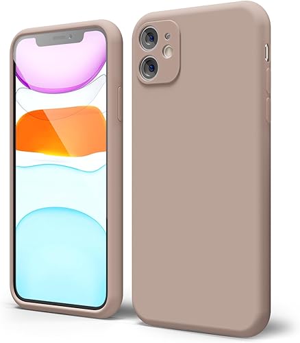 Oakxco Funda de silicona para iPhone 11 con protector de pantalla y funda de cámara para mujeres y niñas bonita funda protectora para teléfono