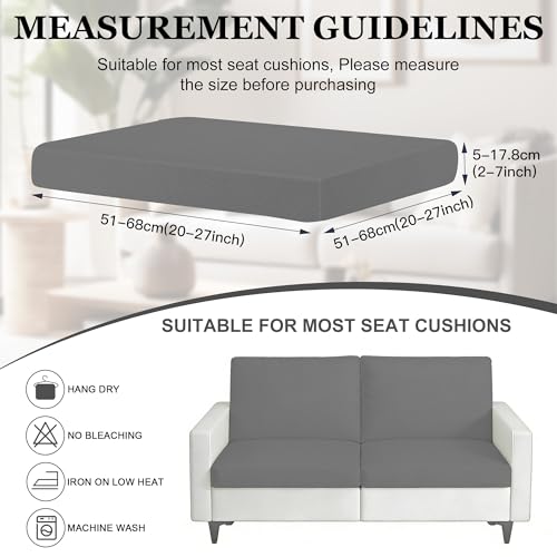 Image of BIETYONE 4Pcs Patio Stretch Cushion Covers,Outdoor Sofa Replacement Cover Slipcovers for Patio Furniture Cushion Covers, Washable Reusable Furniture Protector