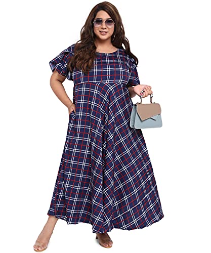 Image of OOMPH! Women's Western & Fusion wear Crepe A-Line Maxi Dress - mdfoil