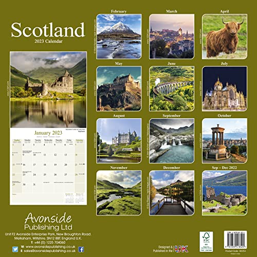 Scotland Calendar - Calendars 2022 - 2023 Wall Calendars - Photo Calendar - Scotland 16 Month Wall Calendar By Avonside #TOP1