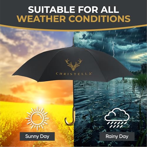 Parapluie de golf et chasse unisexe imperméable grand format bleu - 3