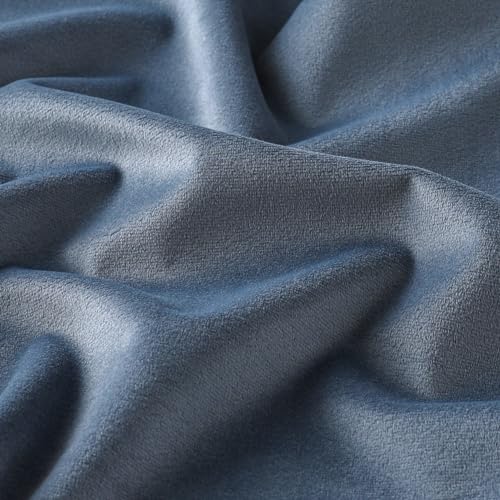 Image of Mixhug Decorative Throw Pillow Covers, Velvet Cushion Covers, Solid Throw Pillow Cases for Couch and Bed, Dusty Blue, 26 x 26 Inches, Set of 2