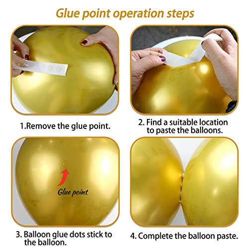 Metallic Gold Balloons Garland Kit, 105Pcs Latex Balloons Arch Different Sizes Party Balloon For Birthday Party Graduation Baby Shower Wedding Holiday Balloon Decoration #TOP4