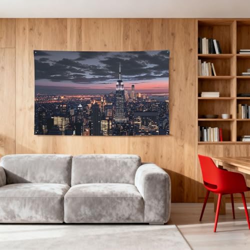 Bannière New York de 1,2x1,8 m pour habiller un grand mur de dortoir étudiant - 6