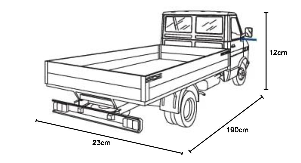 BARRA PARAINCASTRO POSTERIORE CON STAFFE COMPATIBILE CON IVECO DAILY DAL 1989 AL 1999 93807247