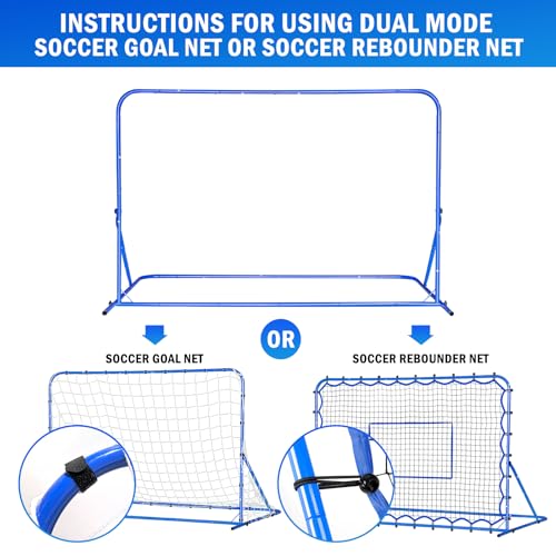 Image of Soccer Baseball Rebounder Net, Quick-Switch Angle Soccer Pitchback Volleyball Training for Control, Passing Practice, Easy Setup Soccer Goal Rebounder Gifts Aids & Equipment for Kids,Teens & Adults