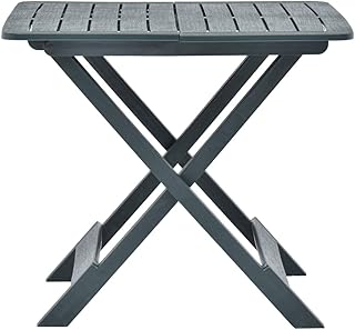 Festnight Tavolo da Giardino Pieghevole Verde 79x72x70 cm Tavolo da Giardino da Balcone Richiudibile in Plastica Tavolo da Campeggio