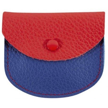 Preisvergleich Produktbild Rosenkranzetui - Leder, 7,5 x 6,5 cm, rot-blau