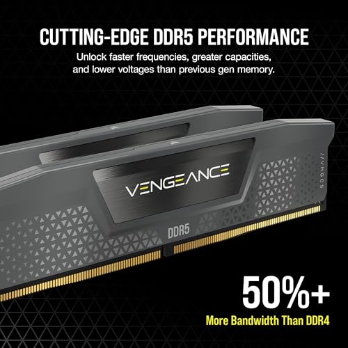 CORSAIR-Vengeance-DDR5-RAM-64GB-2x32GB-6000MHz-CL38-44-44-96-135V-AMD-Expo-Intel-XMP-30-Desktop-Computer-Memory--Gray-CMK64GX5M2B6000Z38 CORSAIR Vengeance DDR5 RAM 64GB (2x32GB) 6000MHz CL38-44-44-96 1.35V AMD Expo Intel XMP 3.0 Desktop Computer Memory – Gray (CMK64GX5M2B6000Z38) - Image 4