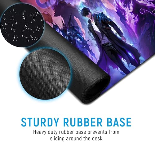Image of XL Extended Gaming Mouse Pad | XXL Large Desk Mat 60x30cm for Laptop & PC | Non-Slip Rubber Base, Waterproof, Durable & Smooth Surface | Office, Gaming & Study, asthetic
