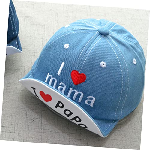 BESPORTBLE Embroidered Boys and Girls Baseball Cap Soft Brim Sun Protection Hat for Boys and Girls Adjustable Summer Cap for Outdoor Activities (Light Blue)2