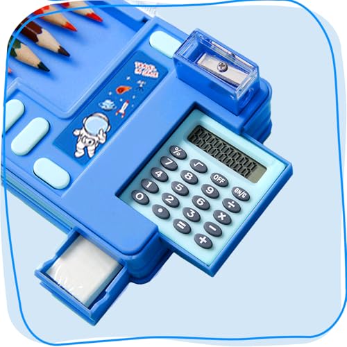 LilyBeauty Trousse multifonction Pop Up pour filles et garçons, boîte à crayons mignonne de dessin animé Organiseur de papeterie, taille-crayon, calendrier, fournitures scolaires pour enfants PC50 – vue 4