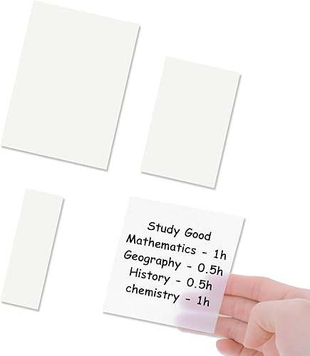 150 hojas de blocs de notas adhesivas transparentes 3 tamaños de notas adhesivas transparentes Notas adhesivas translúcidas impermeables para