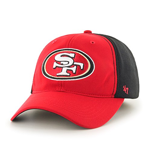 '47 NFL San Francisco 49ers Draft Day Closer Stretch Fit Hat, One Size, Red