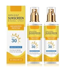 Hair & Scalp Sunscreen Spray SPF 30 | Color-Safe UV Blocker for Dyed/Highlighted Hair | Weightless Non-Greasy Protection | Beach & Pool Essentials | Coconut Enriched Scalp Shield 2