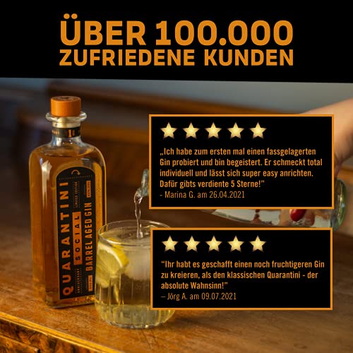 Quarantini Barrel Aged Gin (500ml) – der Premium Gin mit aromatischen Gin Botanicals aus Papaya, Bergamotte und… – Bild 7