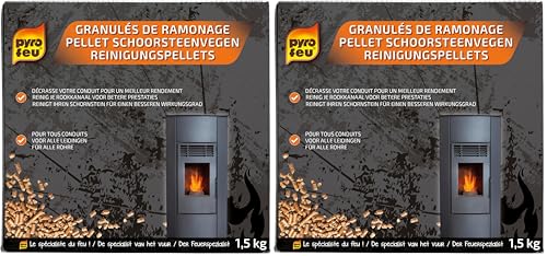 Pyro Feu - Granulés de Ramonage - 1,5kg - Entretien des Poêles, Inserts et Chaudières à Pellets - Destruction par Catalyse - pour Un Tirage et Un Rendement...