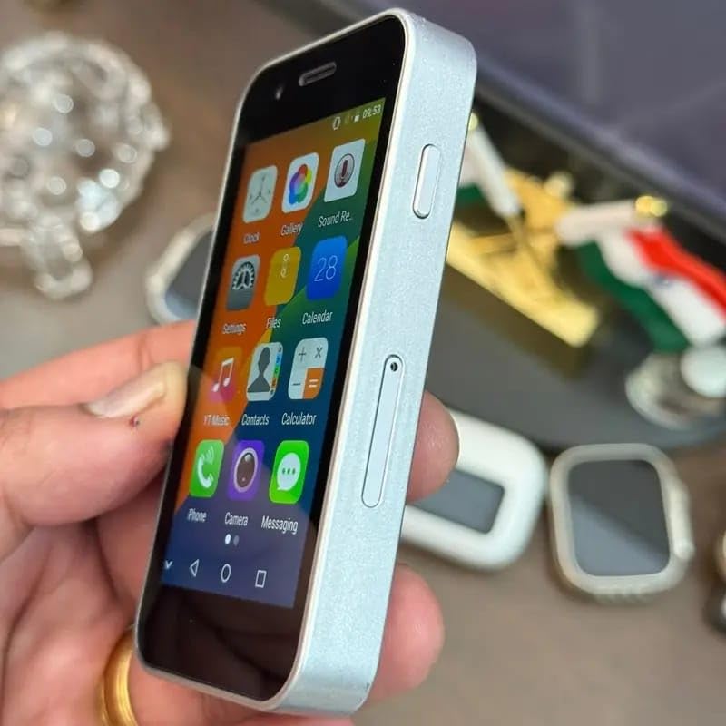 Image of Compact Smartphone with 3.5-inch Display, Silver, Android OS