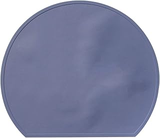 EXCEART Tovaglietta in Silicone a Forma di Semicerchio Resistente al Calore Antiscivolo Tappetino per Tavolo da Cucina Ristorante Decorazione della Casa (Blu Marino)
