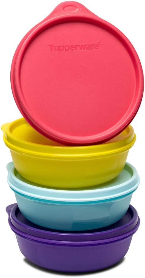 Tupperware Buddy Bowl Set, 300ml, Set of 4,Assorted