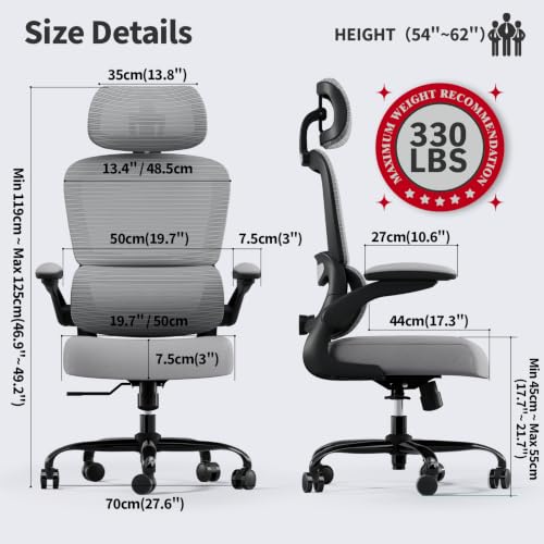 Image of TRALT Office Chair Ergonomic Desk Chair - Gaming Chair with Lumbar Support
