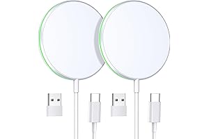 2-Pack Fast Magnetic Wireless Charger for iPhone and AirPods