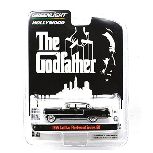 GREENLIGHT 1:64SCALE HOLLYWOOD "THE GODFATHER" "1955 CADILLAC FLEETWOOD SERIES 60"(BLACK) グリーンライト 1：64スケール　ハリウッド 「ゴッドファーザー」「1955 キャデラック フリートウッド シリーズ 60」(ブラック) シリーズ14 [並行輸入品]