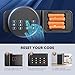 RIDDOST Safe Box Fireproof and Waterproof, 4.0 Cubic Feet Fireproof Safe for Home, Large Digital Money Safe for Cash Documents Jewelry Medicine Gun Storage, Home Safe for Hotels, Banks, Corporate