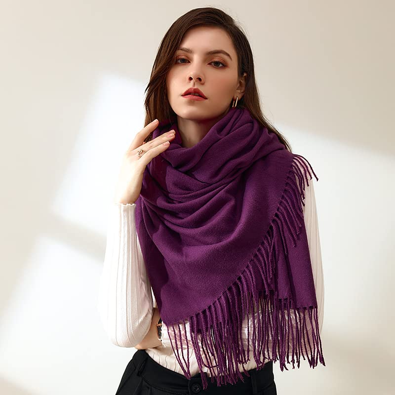 Sciarpa Scialle Sciarpa Donna Sciarpe Inverno Imitazione Cachemire Sentire Pashmina Scialle Involucri Morbidi Coperta Calda Sciarpe For Le Donne Regalo Stola Elegante
