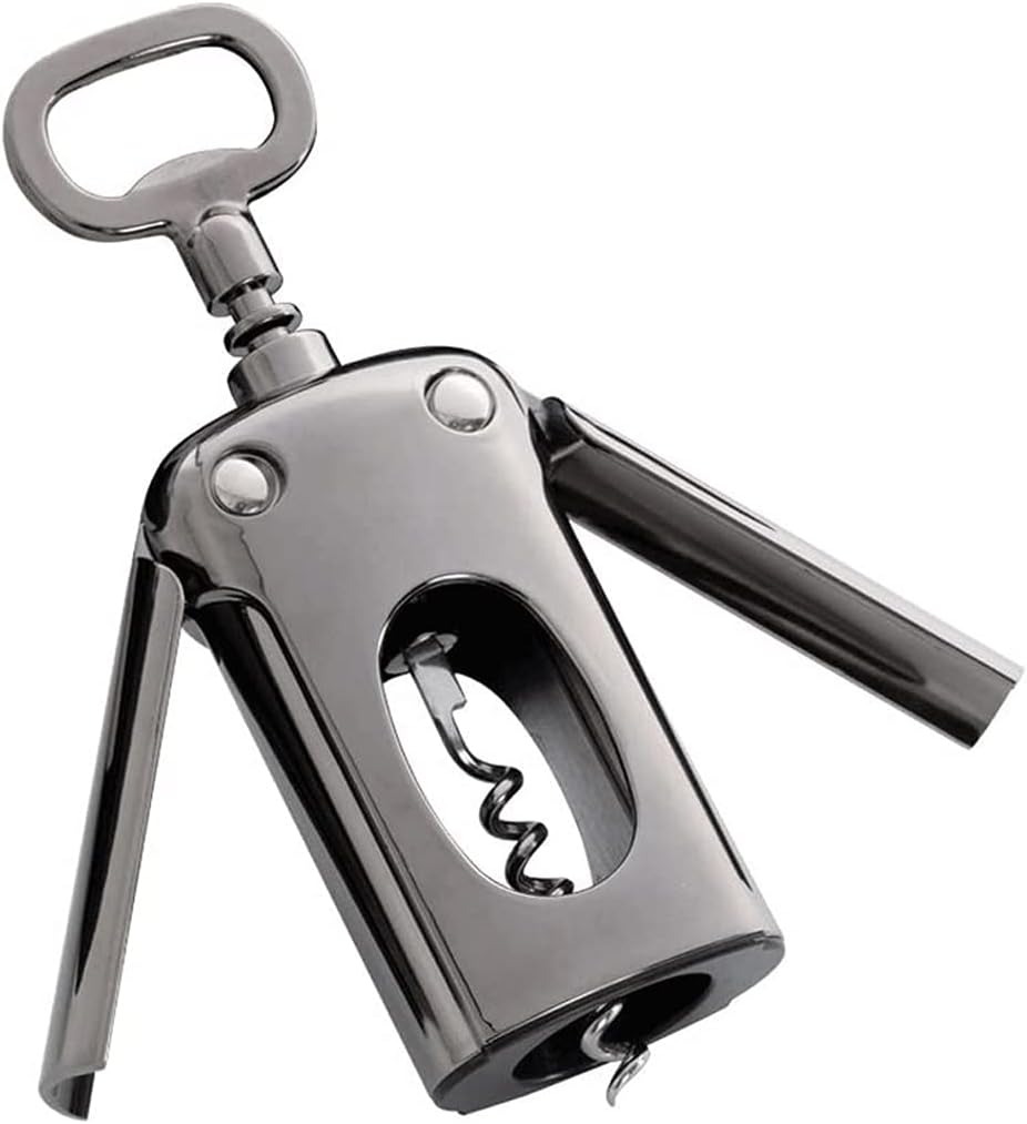 Wine Opener, Zinc Alloy Premium Wing Corkscrew Wine Bottle Opener with Multifunctional Bottles Opener