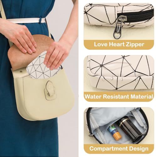 Image of Sanitary Napkin Storage Bag, Menstrual Cup Pouch Nursing Pad Holder Tampon Bags Feminine Product Pouches Portable Period Kit Bag for Girls Women Ladies (Black)