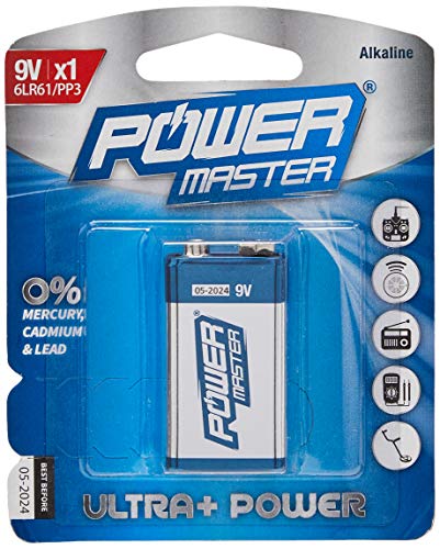 Powermaster 531078 Alkaline - batteries, 6LR61, 9 V, bleu (silver)