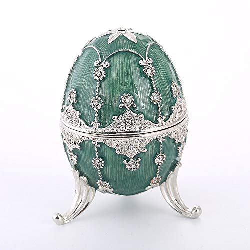 Desconocido Adornos de Huevos de Pascua, joyero de Metal Chapado en Diamante esmaltado Europeo, decoración Artesanal Rusa, 6 95CM