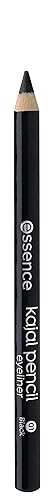 essence - Paquete de 5 lápices delineadores de ojos Kajal negro, resistente al agua, se aplica suave y uniformemente, afilable, sin parabenos, libre