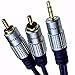 Produktbild Reines Kupfer HQ OFC 3,5 mm Stereo Klinkenstecker Zum 2 Chinch Cinch Stecker Kabel Vergoldeten 15 m [15 Meter/15m]