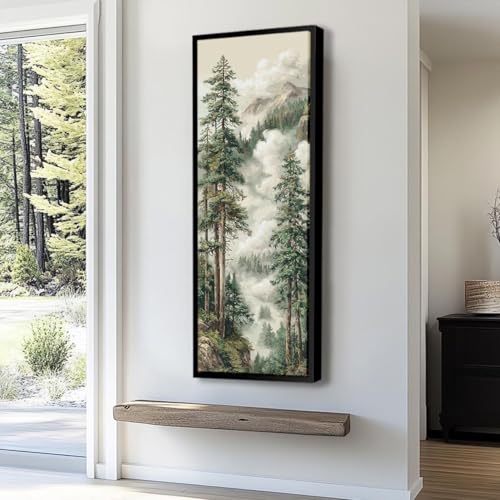 Affiche verticale allongée grand format cadre intérieur bois - 3