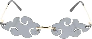 1 Par De Óculos De Sol Unissex Óculos De Sol Sem Aro Óculos Vintage Óculos De Sol Novidade Festa Discoteca Óculos Sem Aro Óculos Exclusivos Adereços De Foto Foto