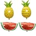 4 Pcs Fruit Balloons Birthday Foil Balloon, Candy Color Helium Balloons, Party Wedding Supply, Pineapple Watermelon Balloon Party Supplies