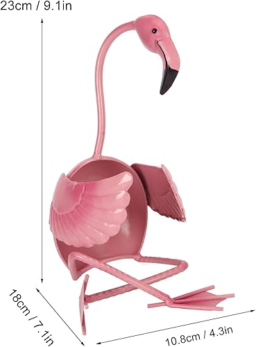 Miniatura 4 de TOPINCN Botellero de flamenco para decoración de hierro interior para el hogar para escritorio creativo, metal moderno, metal, mesas de sala de