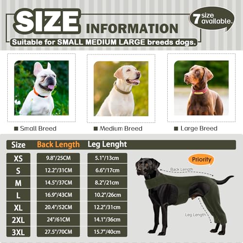 Hundebody Nach Op Anti-Wundlecken Bodysuit für Hunde mit E-Kragen und Schenkel-Schutz