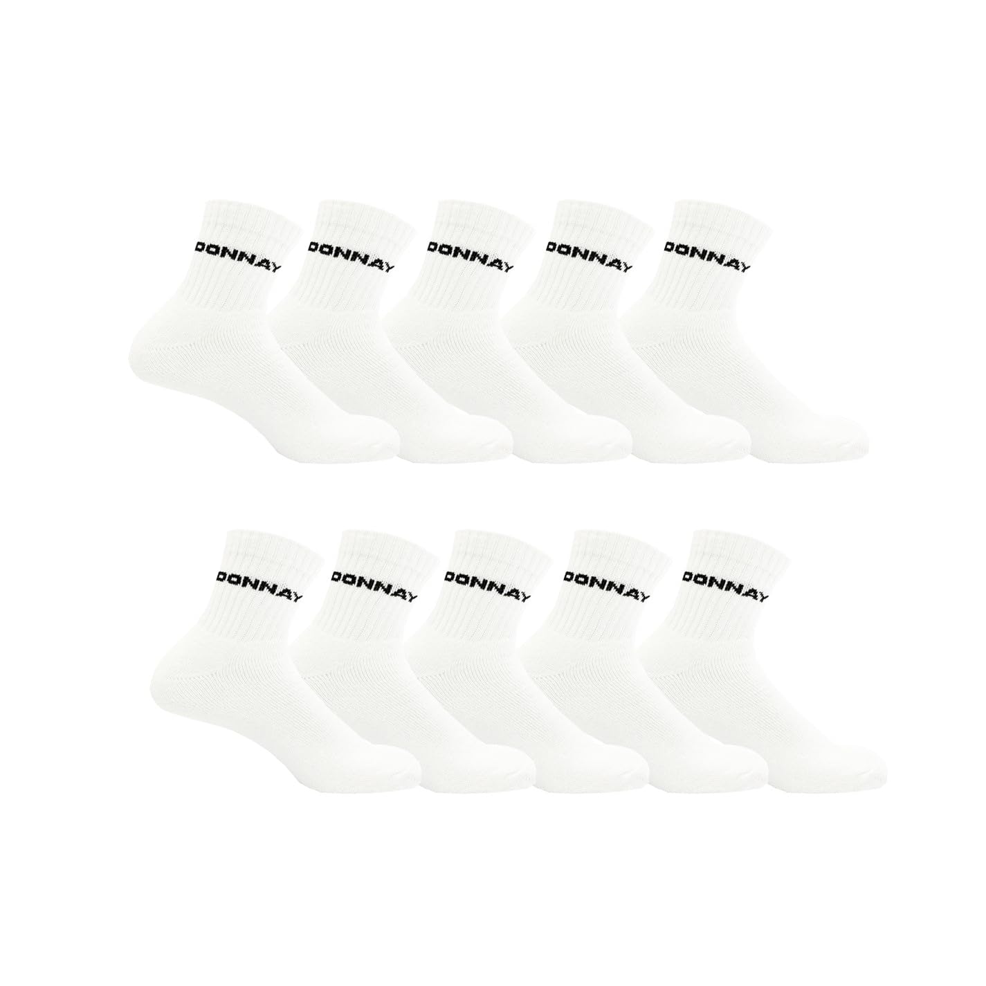 Donnay Womens 10 Pack Quarter Socks White 4-8