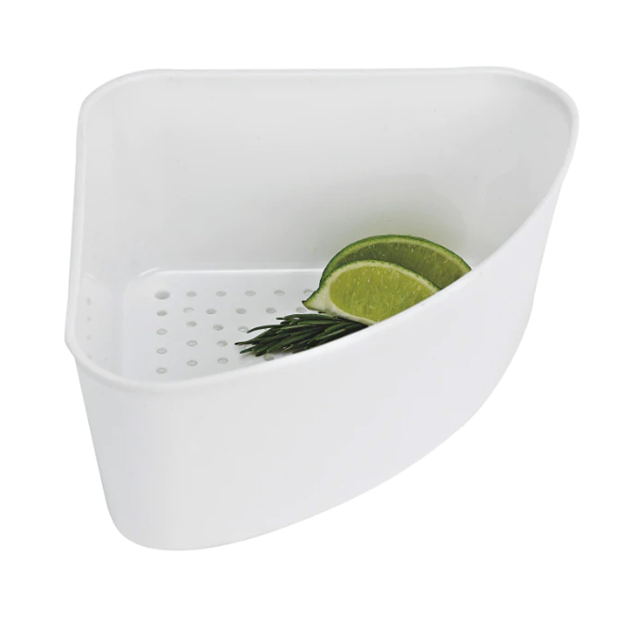 Better Houseware Triangular Kitchen Sink Drain Basket for Food, Sink Food Catcher Basket for Washing Vegetables & Fruits Corner Sink Strainer