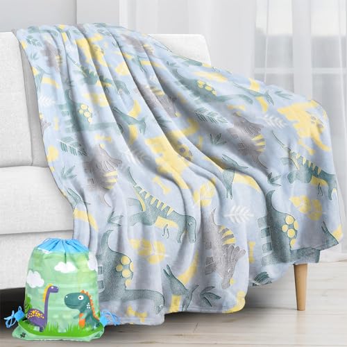 FORMIZON Manta de Dinosaurios, Manta para Niños y Niñas, Manta de Franela de Dinosaurios para...
